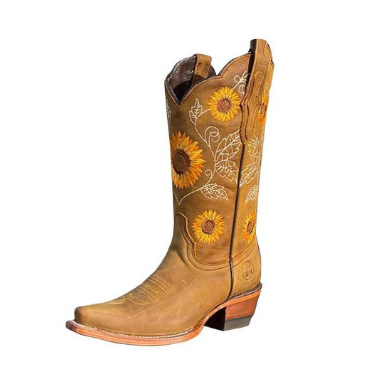 Women's brown leather boots - Reyna