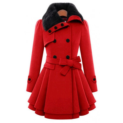 Yessica - elegant pleated winter coat