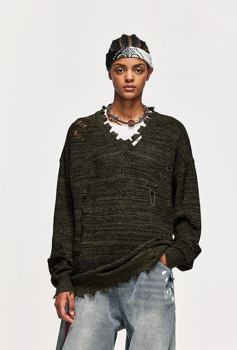 High Street Ripped Sweater for women