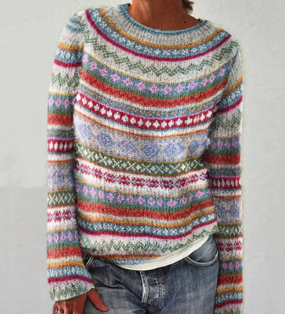 Whitney Sweater | Striped Color Sweater