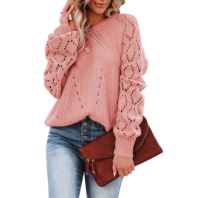 Xiora Sweater | Casual hollow knit sweater