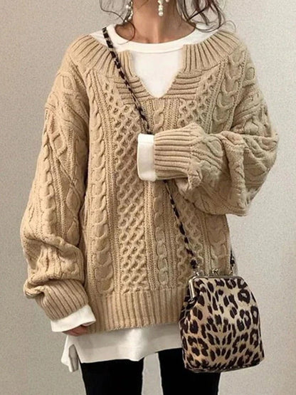 Casual knitted sweater for women