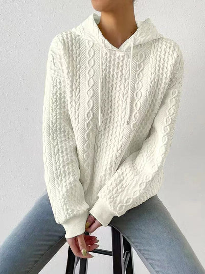 Women's long sleeve hooded sweater