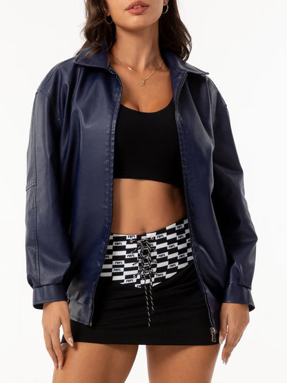 Jacket with zipper for women