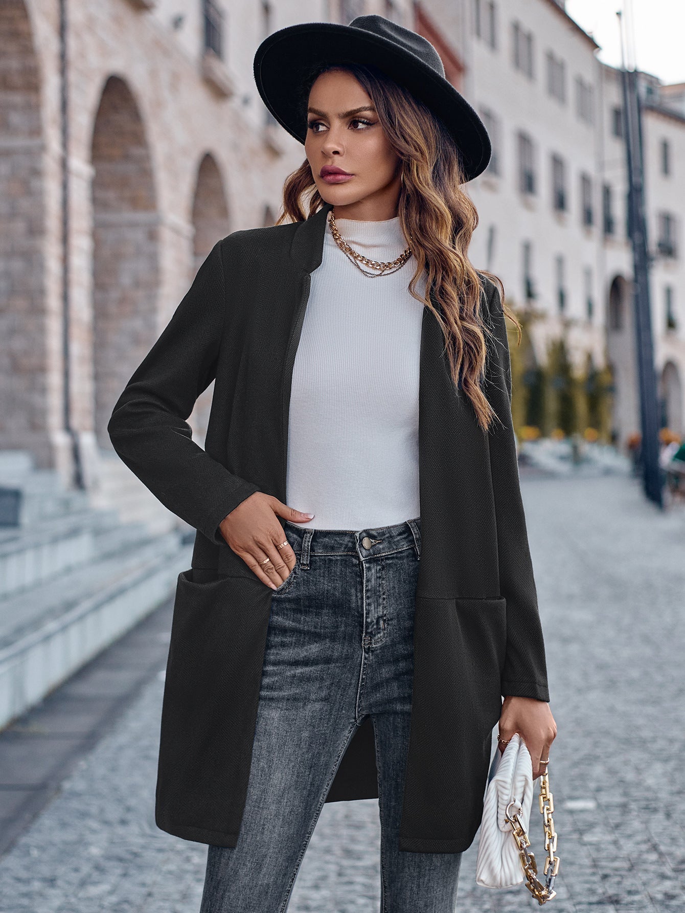 Sophisticated warm women's coat - Julia