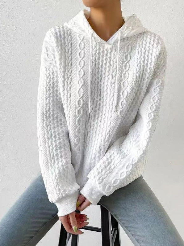 Women's long sleeve hooded sweater