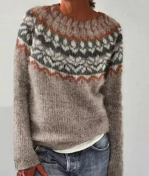 A vintage knitted sweater for women