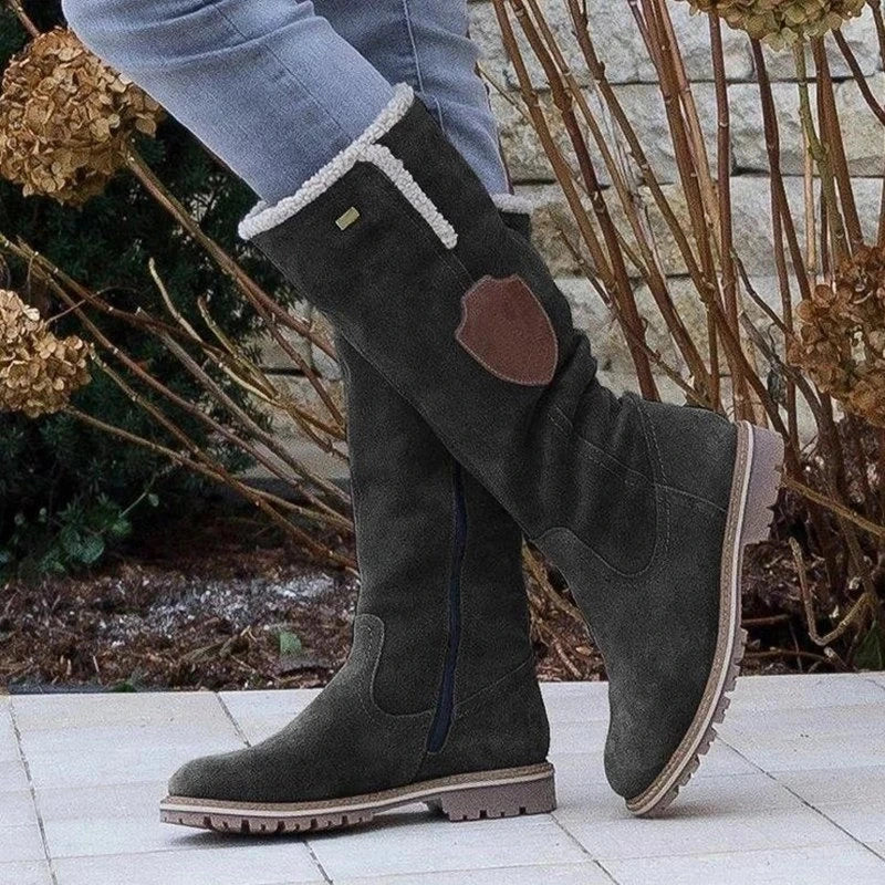 Mid-length suede winter boots - Helvisa