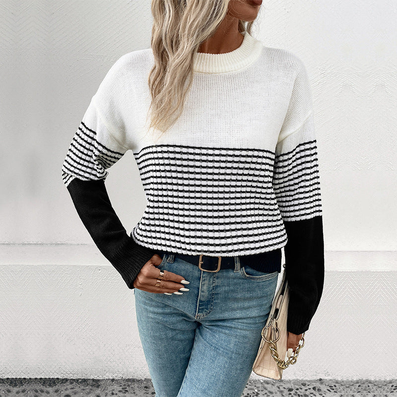 Wanella Sweater | Casual Striped Knitted Sweater