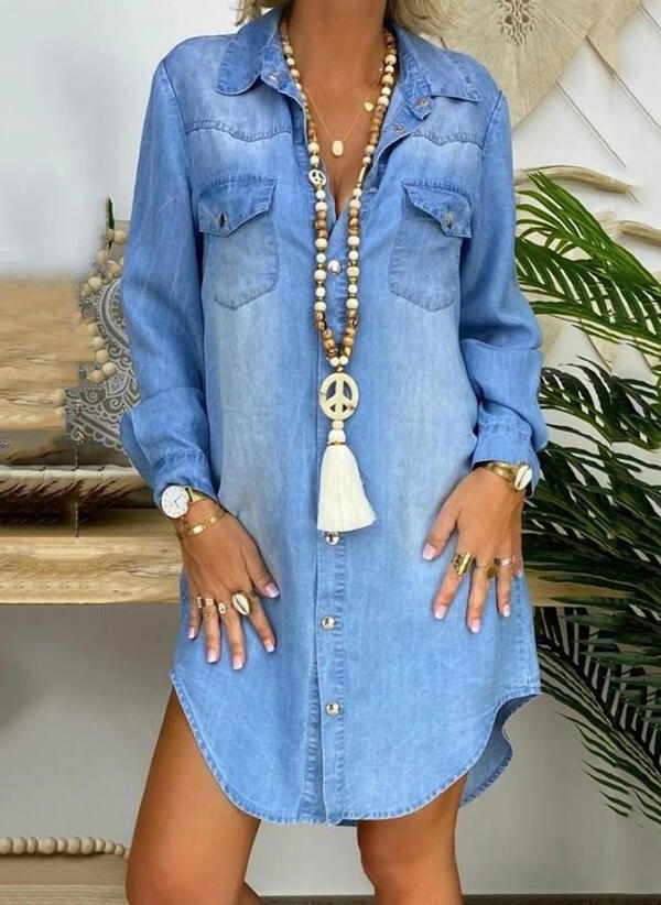 ELVIRA - Denim Shirt Dress