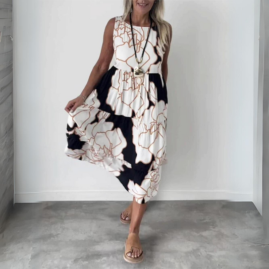 Olivia - Stylish Floral Print Dress