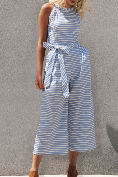 Olivia - Cotton Striped Jumpsuit