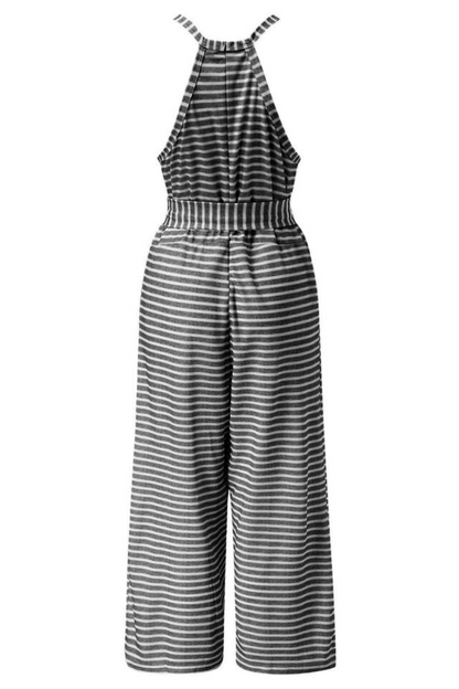 Olivia - Cotton Striped Jumpsuit