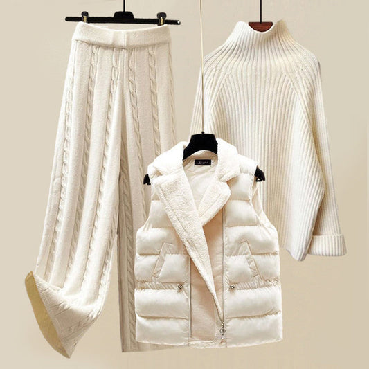 Florence - Cozy Knitted 3-Piece Heat Pants Set