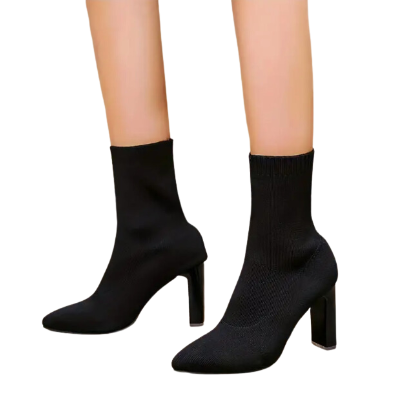 Britta - Elegant Rib Knit Boots for Women