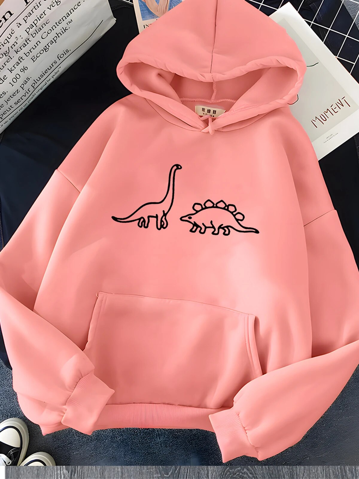 Dinosaur hoodie with print - Penelope