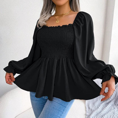 Salma Blouse | Smocked Blouse with Puff Sleeves