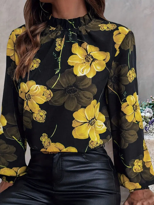 Samara Blouse | Floral Print Long Sleeve Blouse