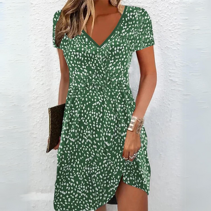 Paige - Classic Midi Dress with Flowers