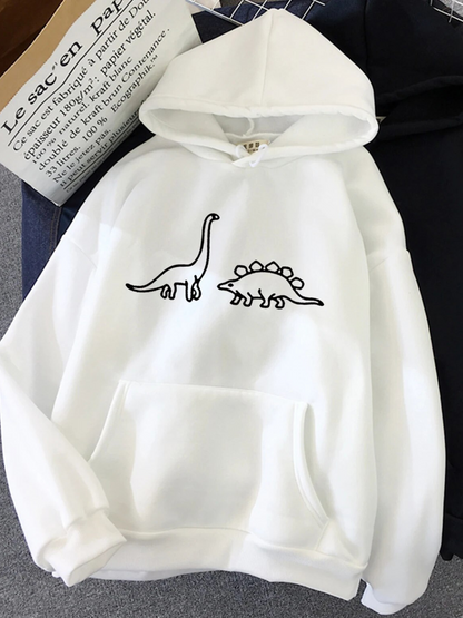 Dinosaur hoodie with print - Penelope