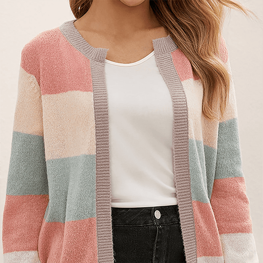 Modern striped cardigan for women