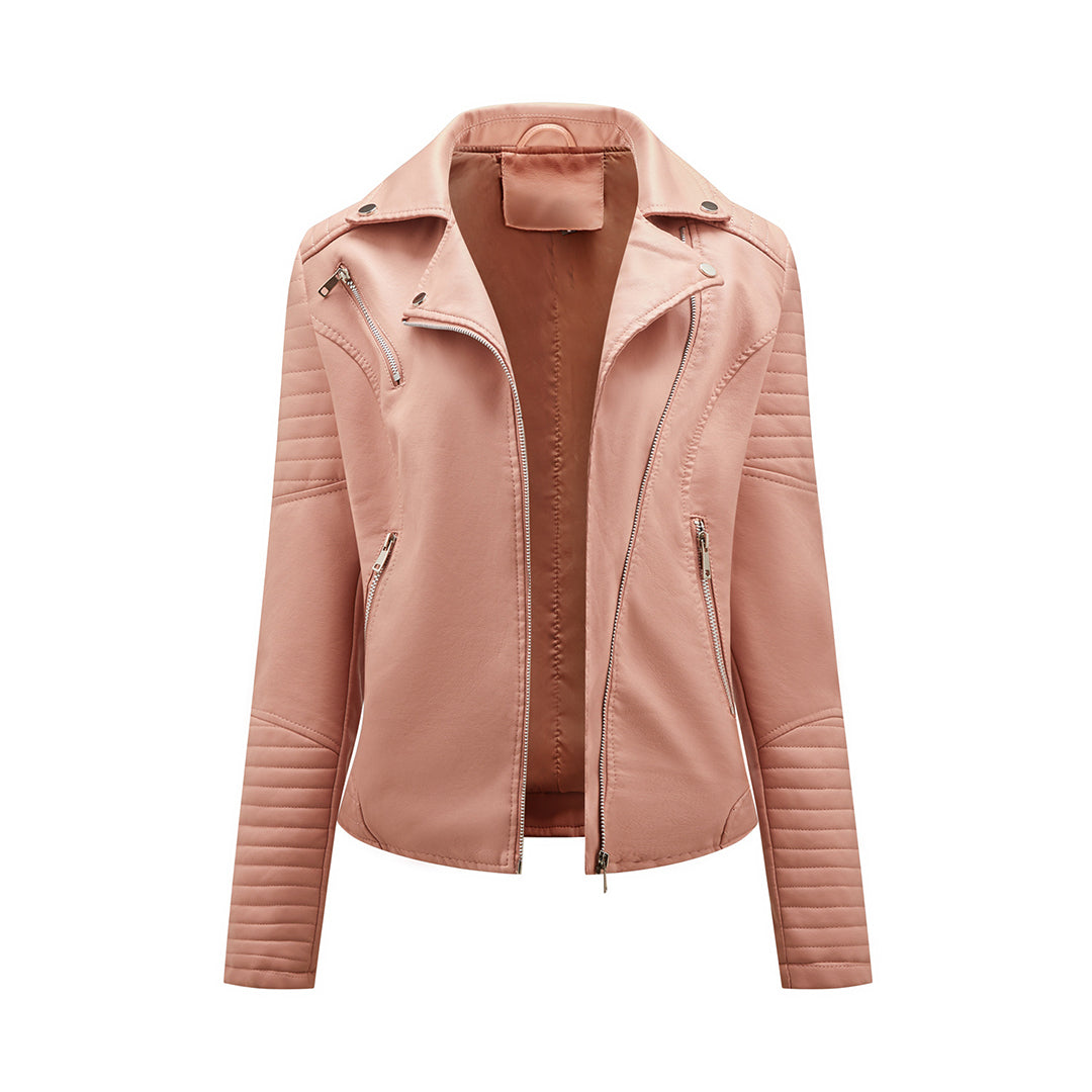 Stylish women's leather jacket