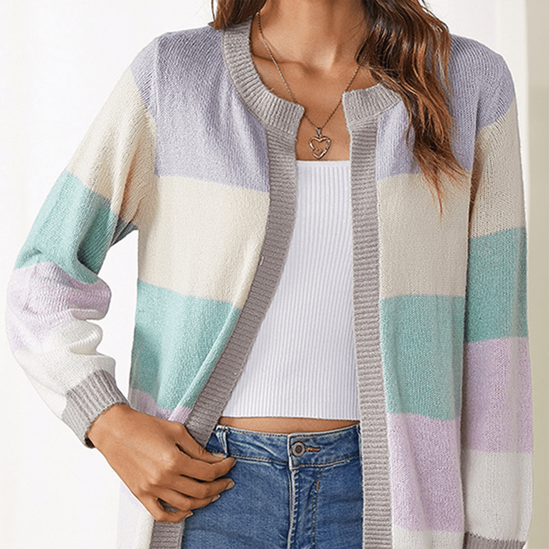 Modern striped cardigan for women