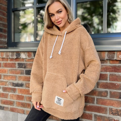 Fashionable plush hoodie - Rachel