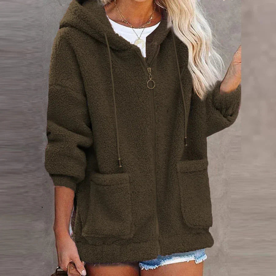 Warmly lined women's hooded jacket - Ramona