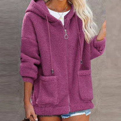 Warmly lined women's hooded jacket - Ramona