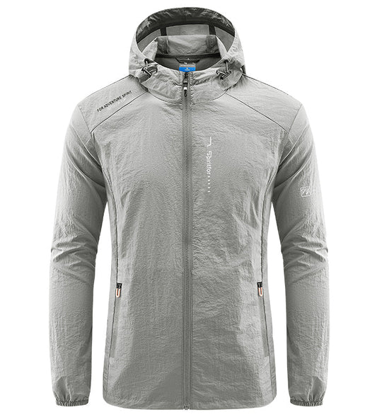 Casual lightweight softshell jacket with hood for men | Perfect for fall/winter