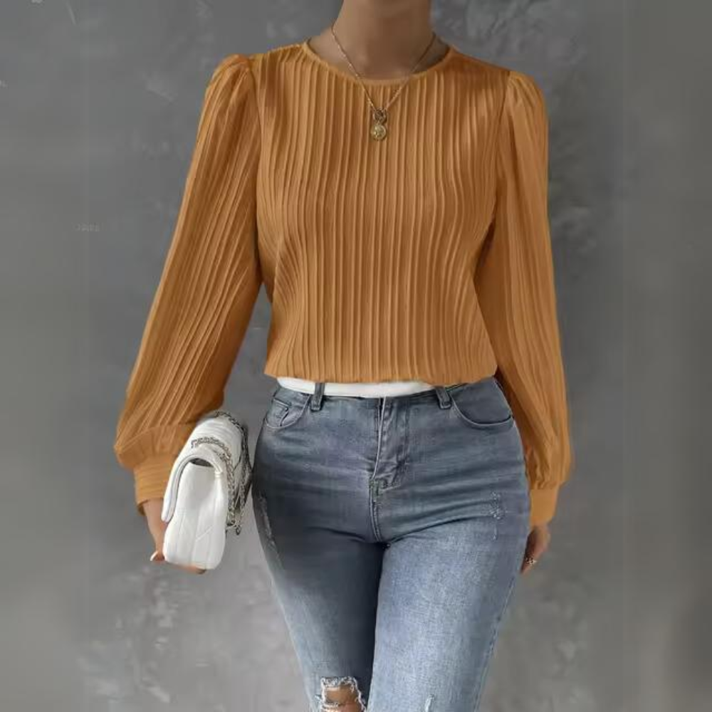 Reidun - Long-sleeved Casual Blouse