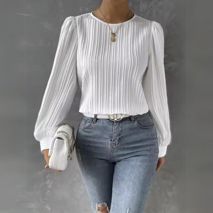 Reidun - Long-sleeved Casual Blouse