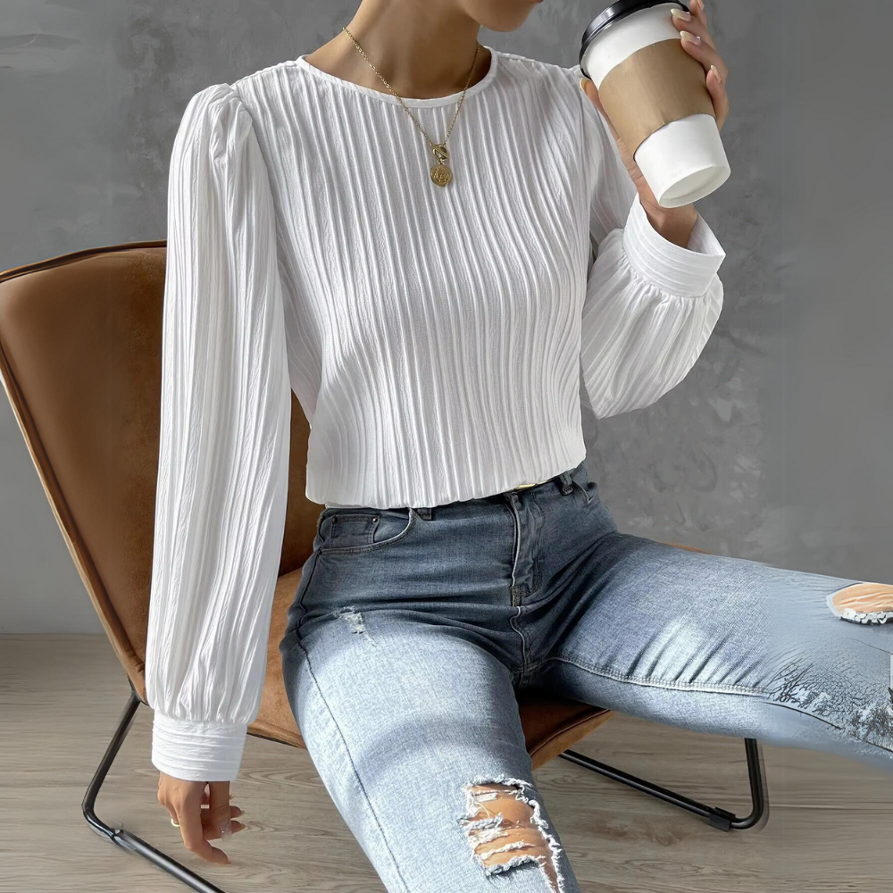 Reidun - Long-sleeved Casual Blouse