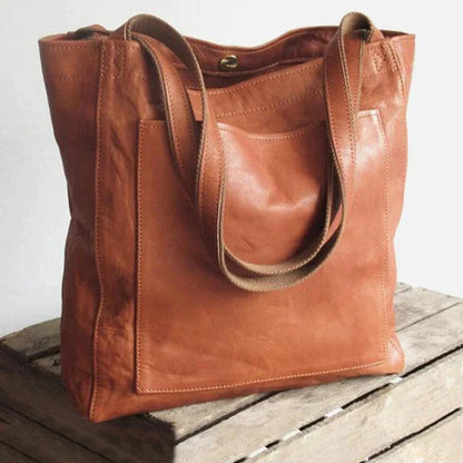 Veda™ - Large leather tote bag