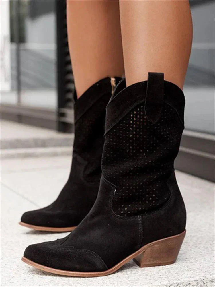 Aubrey | Breathable chic zippered cowboy boots