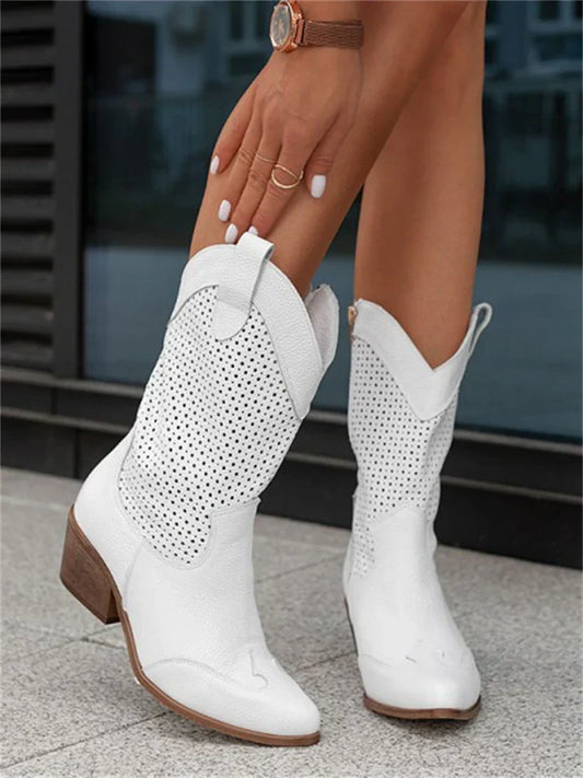 Aubrey | Breathable chic zippered cowboy boots