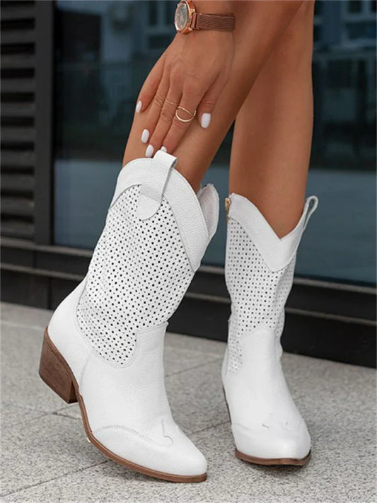 White cowboy boots - jessica