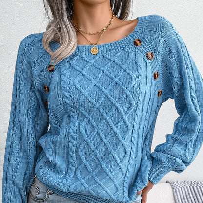 Stylish knitted sweater for women - Adelinda