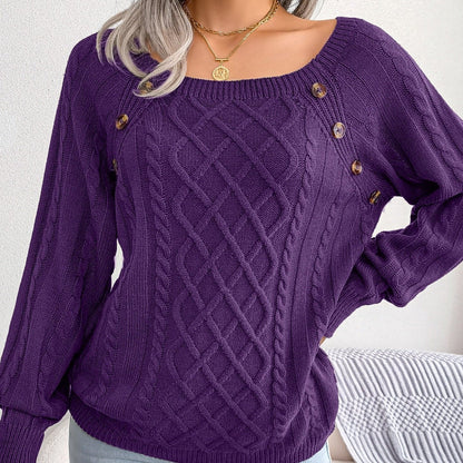 Stylish knitted sweater for women - Adelinda