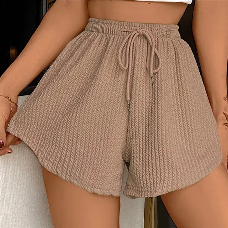 Elizabeth - Drawstring shorts with wide legs