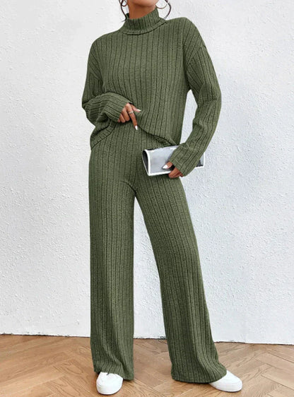 Klaske - Knitted pants and turtleneck for Women