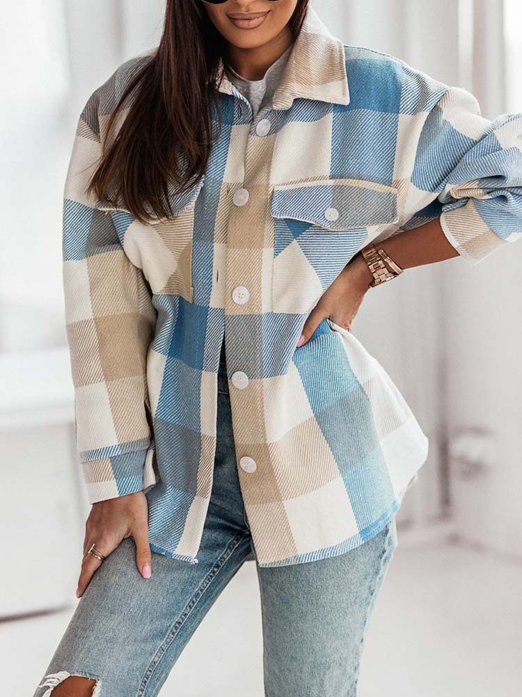 Odalis - Elegant plaid blouse