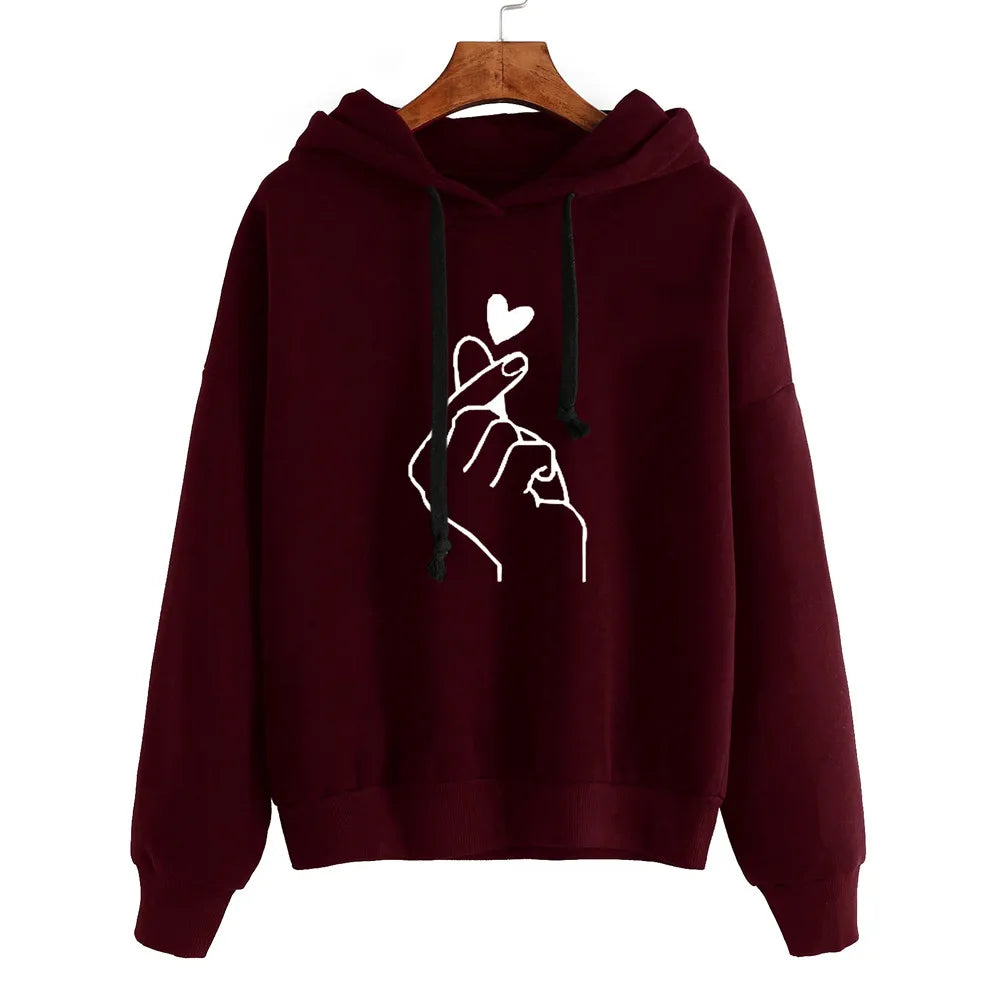 Quin- long sleeve hoodie sweatshirt for women