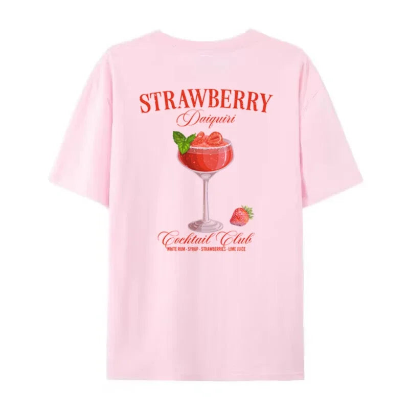 T-shirt - Oversized Daquiri - Cotton, Unique Back Print - Perfect for Casual Days