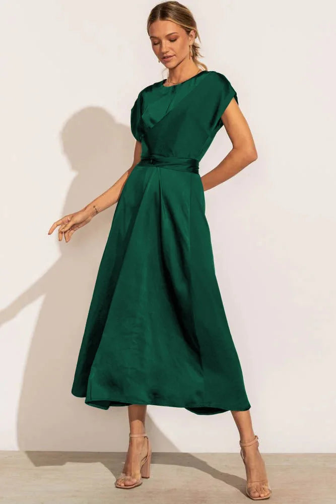 Lotte | Elegant satin silk party dress