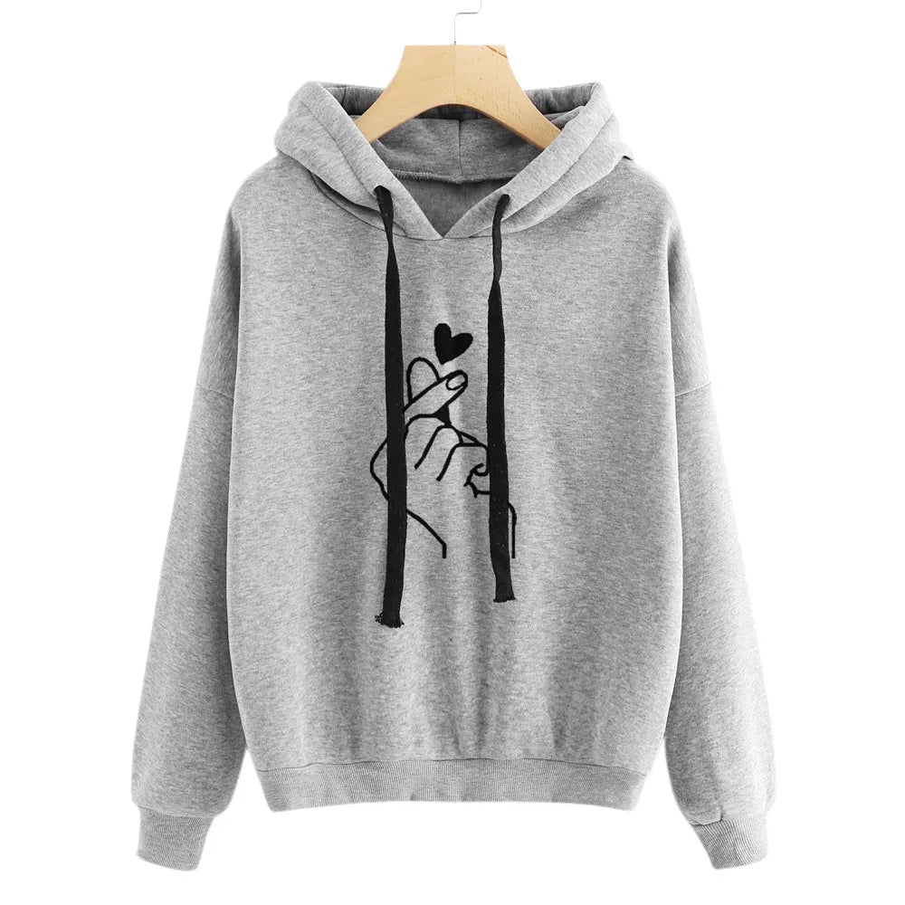 Quin- long sleeve hoodie sweatshirt for women