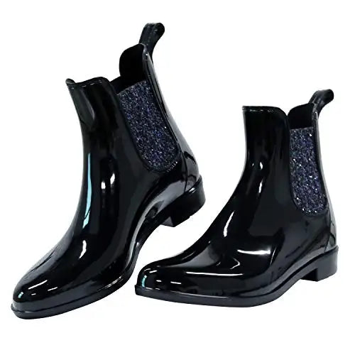 Stylish shiny waterproof boots