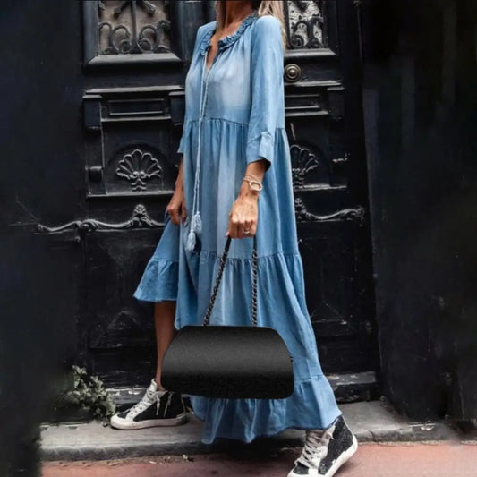 Abe - Denim maxi dress