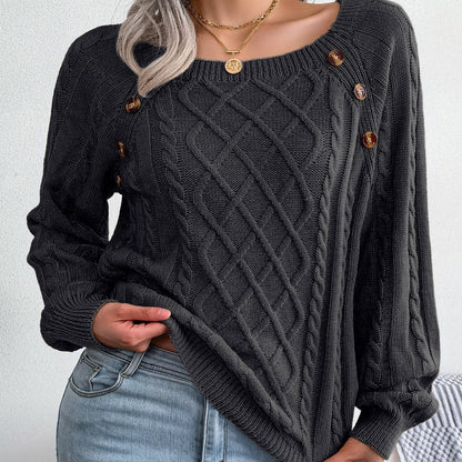 Stylish knitted sweater for women - Adelinda